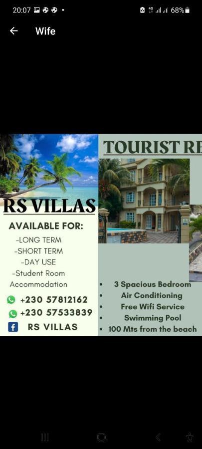 Rs Villas - Three Bedrooms Share Apartment With Private Room And Free Wifi And 100Mts To The Beach And Ac And 100Mts To Bus Stop And Pool Flic en Flac Exterior foto